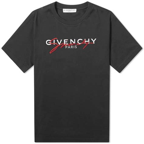 givenchy t shirt black and blue|givenchy signature t shirt.